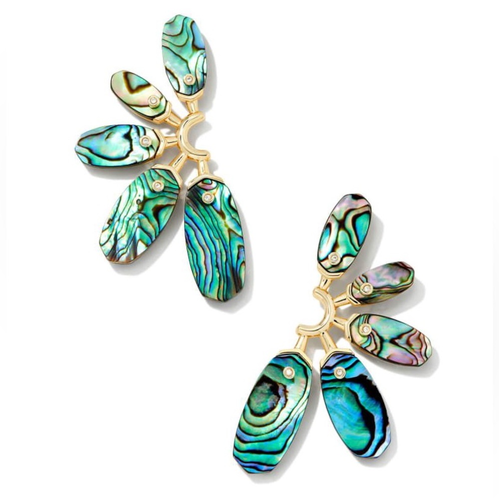 ๐บ๐HP๐๐บ NWT Kendra Scott Ashlyn Abalone Shell Statement Earrings - Picture 14 of 16
